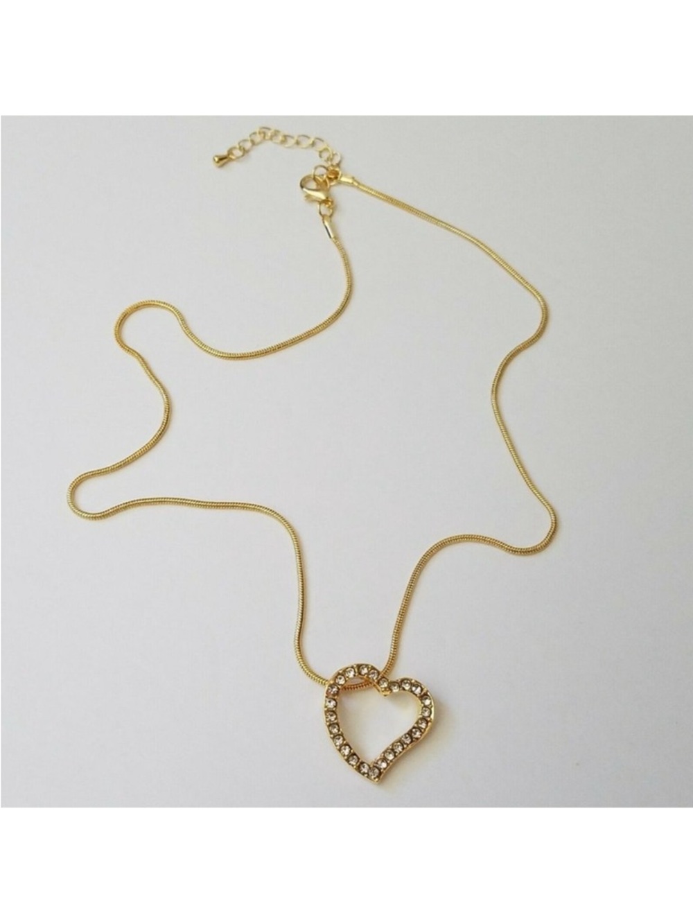 Swarovski Open Floating Heart Pendant Necklace 18”